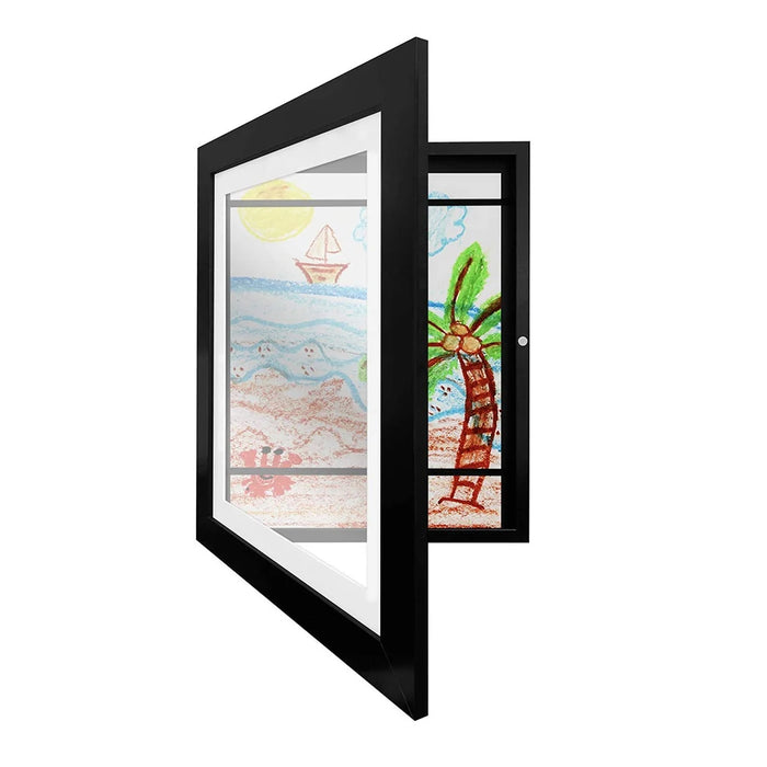 Magnetic A4 Wood Flap Art Frame — Store & Display Children’s Artwork