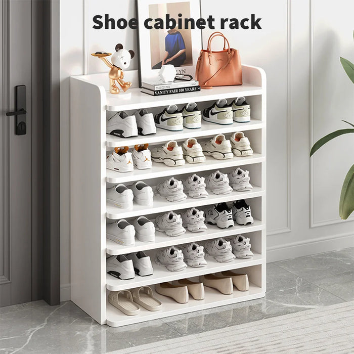 5/7/8-Tier Freestanding Shoe Rack — White MDF Organiser for Entryway