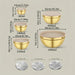 10-piece Gold Stainless Steel Mixing Bowl Set with Lids & Sharpener - Dishwasher-safe