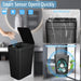 Slim Touchless Motion Sensor Bin with Lid — 12L (approx. 3.5 gal)