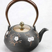 Cast Iron Peanut Teapot Kettle — about 1.0 L (Black)
