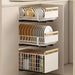 Space-Saving Pull-Out Kitchen Organiser — Plate, Bowl & Spice Rack