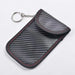 RFID Blocking Car Key Pouch – Carbon Fibre Faraday Fob Case (Black)