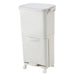 38 L Two-Tier Waste Bin with 4 Casters, White — 42 x 28.2 x 73 cm