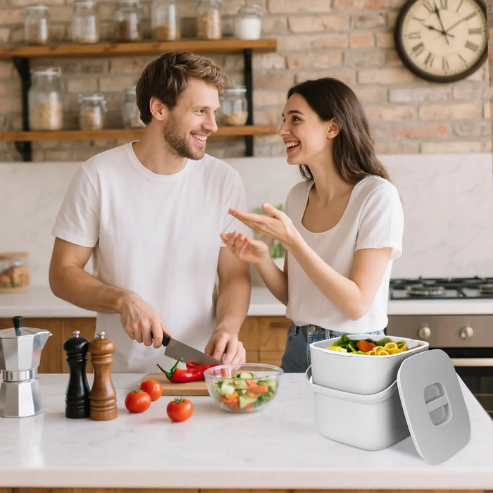 Kitchen Compost Bin with Lid — 7L Countertop Organic Waste Container, Odour-proof, Easy to Clean