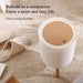 7L Round Wood‑Grain Press Dustbin with Legs