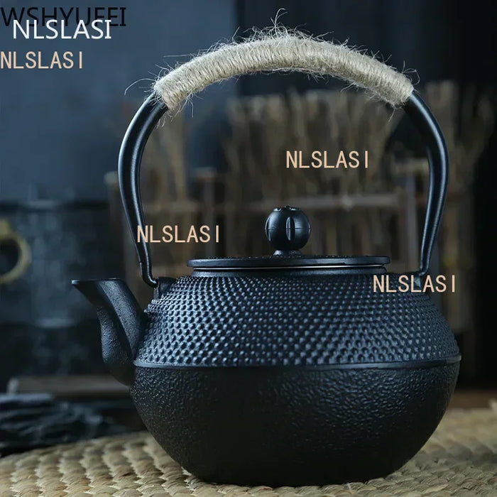 Cast Iron Teapot with Stainless Steel Mesh Filter — Induction Ready