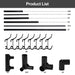 5-Tier Metal Coat Stand with Shoe Rack & 8 Hooks – Freestanding Hall Tree, Black