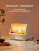 Sunrise Wake‑Up Light with White Noise, Bluetooth Night Lamp (Wood Grain)