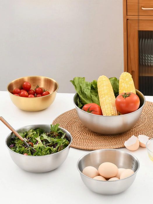 Stainless Steel Cooking Mixing Bowl with Scale — Large Capacity