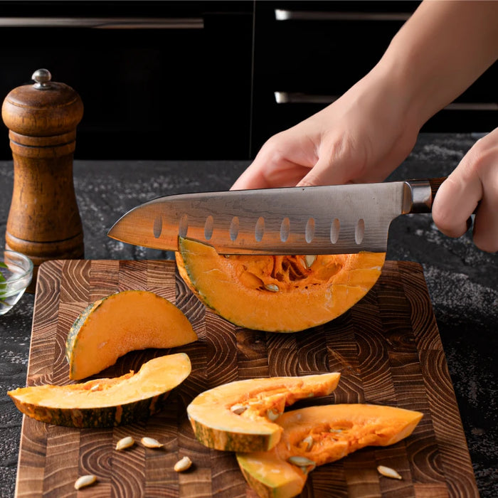 Large Teak Wood Cutting Board — 16.5 x 11.8 in or 13.3 x 9.5 in, 1 in Thick