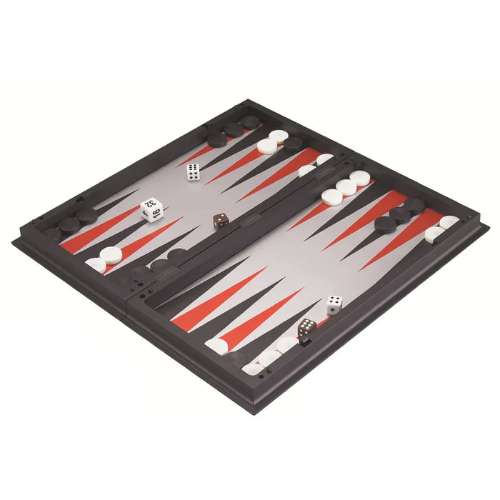 Foldable Magnetic 3-in-1 Board — Chess, Checkers & Backgammon, 25cm