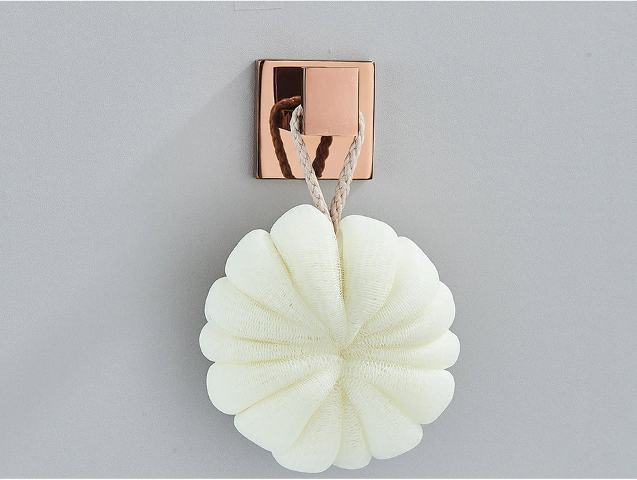 Rose Gold Bathroom Hardware Set — Stainless Steel Towel Rail, Toilet Paper Holder & Hook