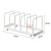 Stainless Steel Pot & Pan Lid Rack — Plate, Tray & Cutting Board Organiser