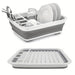 Large Plastic Dish Rack with Utensil Holder — Lightweight Drainer for Home, RV & Small Spaces
