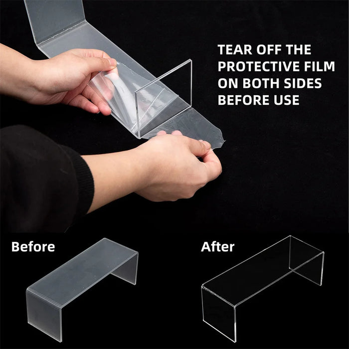 5-piece Acrylic Rectangular Cupcake Display Stand – Transparent Dessert Showcase