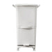 38 L Two-Tier Waste Bin with 4 Casters, White — 42 x 28.2 x 73 cm