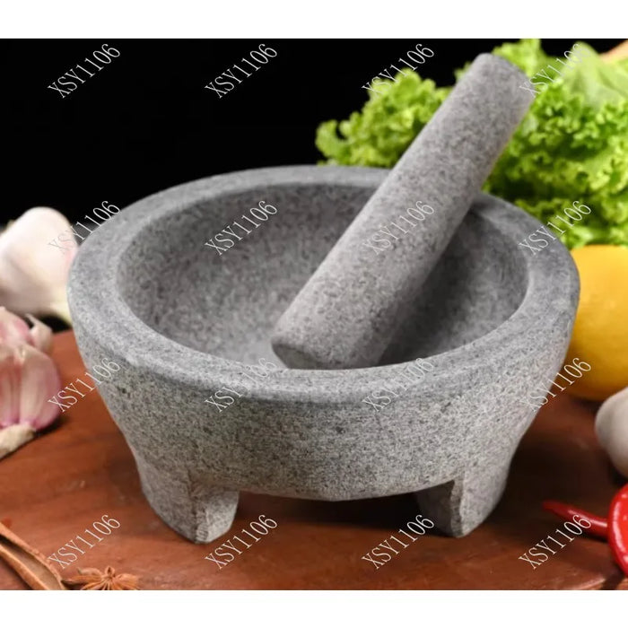 Granite Mortar and Pestle – Natural Stone Grinder for Spices & Guacamole