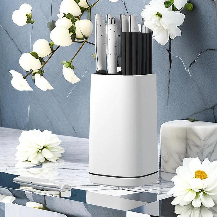 Multi-Function Knife & Utensil Rack with Drain Base