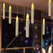 12-Pack Floating LED Taper Candles with Magic Wand Remote — Flameless Flicker Lights