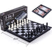 Foldable Magnetic 3-in-1 Board — Chess, Checkers & Backgammon, 25cm