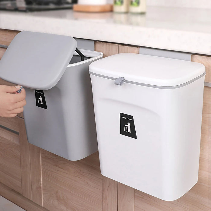 Kitchen Compost Bin — 9L Hanging Bin with Odour-Sealing Lid