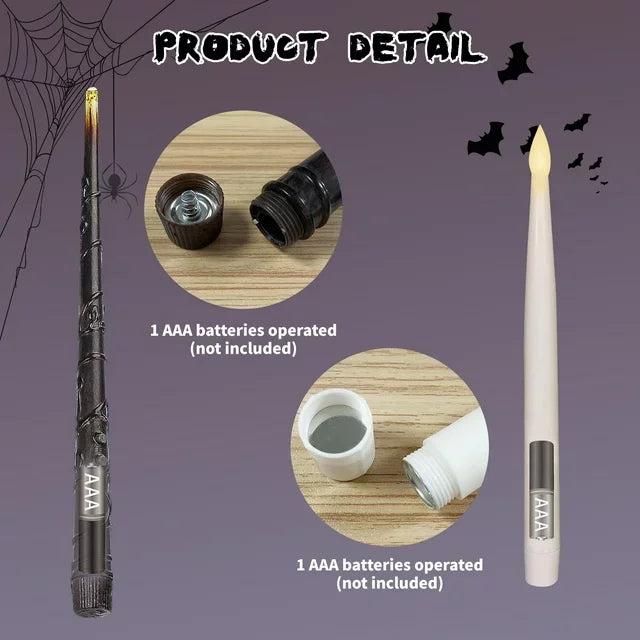 10/12 LED Floating Flameless Candles with Magic Wand Remote
