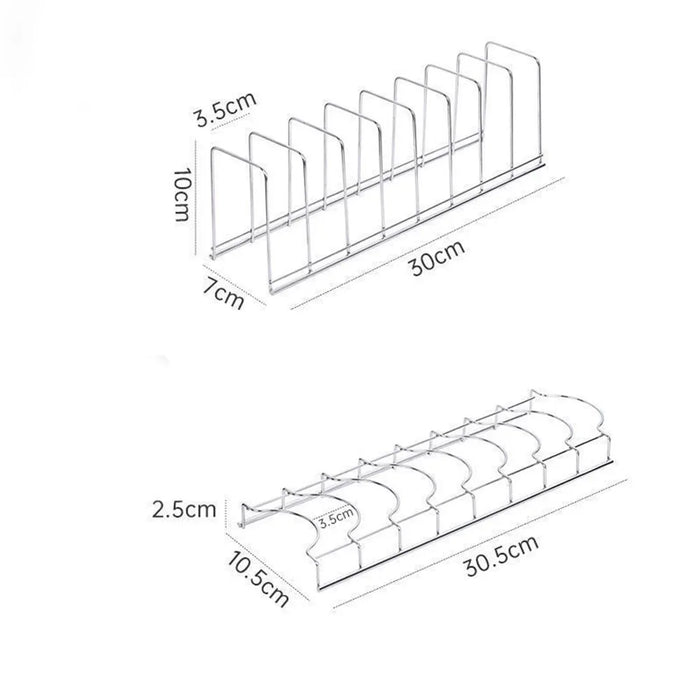 Stainless Steel Dish Draining Rack – Space‑saving Plate & Bowl Holder (Free‑standing)