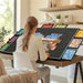 Professional Jigsaw Puzzle Table – 6 Drawers, Felt Board, Holds 1,000 Pieces, Display Lid & Stand