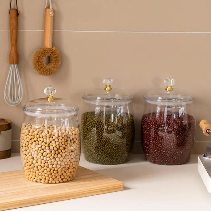 Multi‑functional Lidded Storage Jar — 2.2L to 18L Clear Acrylic
