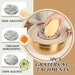 10-piece Gold Stainless Steel Mixing Bowl Set with Lids & Sharpener - Dishwasher-safe