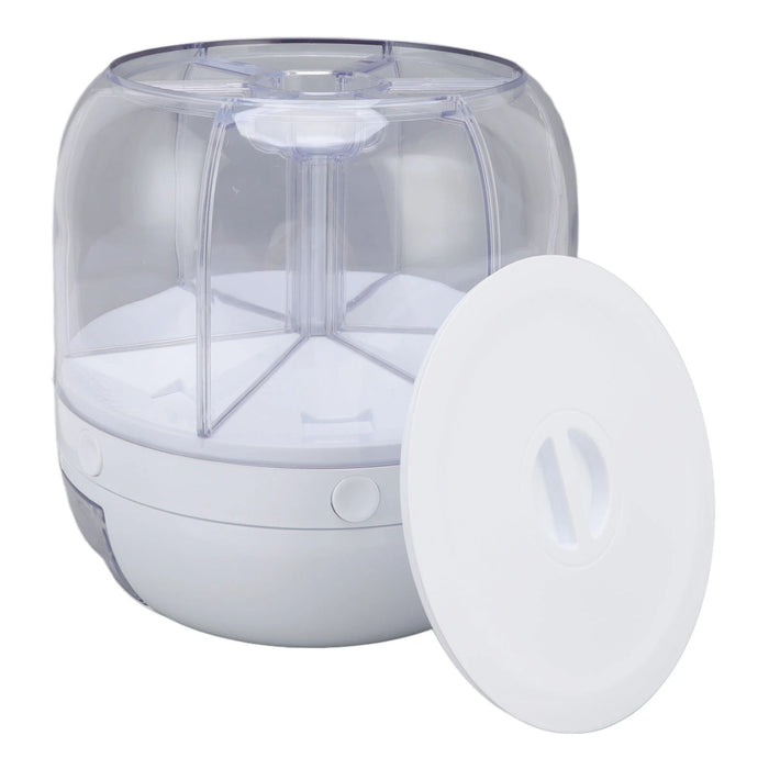 6-Compartment Rotating Grain Dispenser — Sealed, Insect-Proof Kitchen Storage
