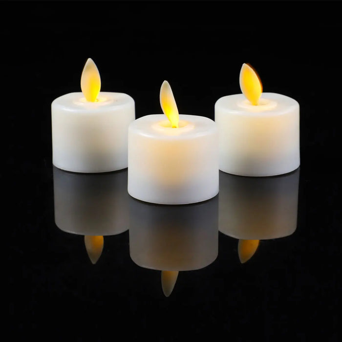 Rechargeable Moving Flame Tealight Candles - Remote & USB (1/2/3/4 pcs)