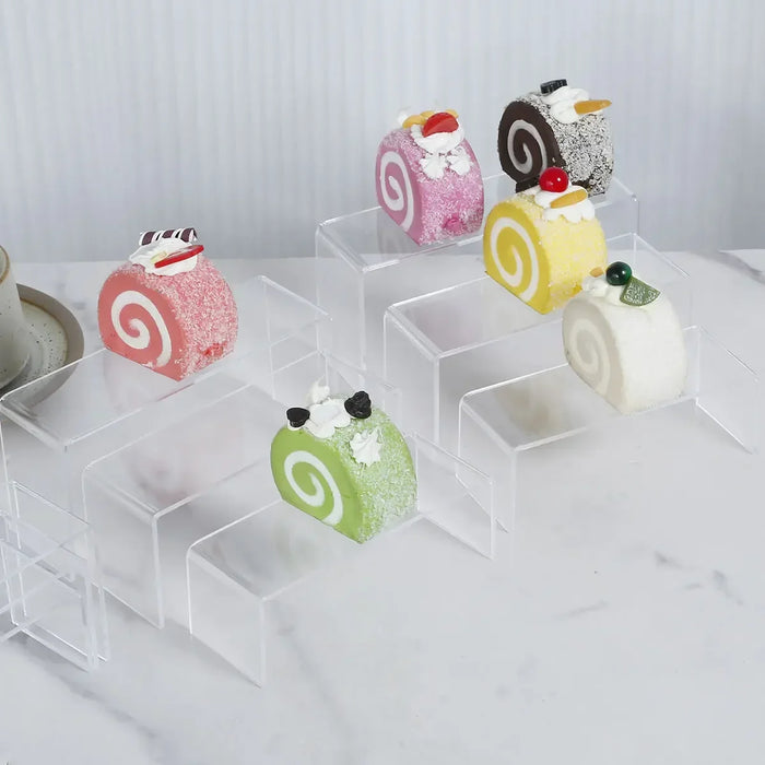Acrylic Display Stands — 3/6/9/12 Pack Clear Mini Organisers for Perfume, Dolls & Jewellery