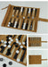 Portable Roll-Up Chess & Backgammon Set with Suede Case and Black & White Pieces