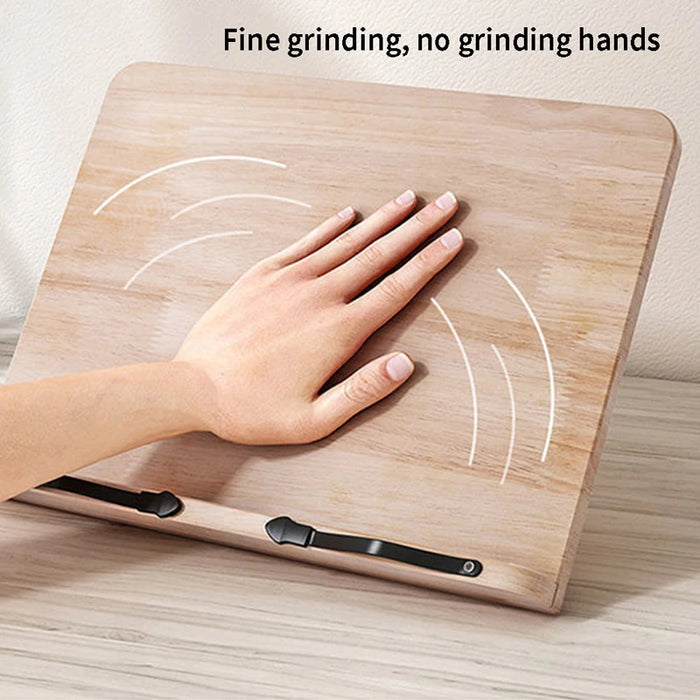 Adjustable Wooden Book Stand – Pine Reading Rack for Kids & Adults with Tablet Holder