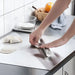 L-shaped Stainless Steel Double-Sided Chopping Board — Large Cutting & Kneading Panel