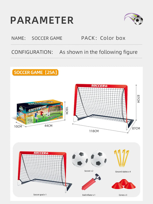 Portable Pop-Up Football Goal — Foldable Training Net for Garden, Indoor & Outdoor