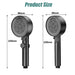 8-Mode High-Pressure Black Handheld Shower Head — Water-Saving, Fall-Resistant