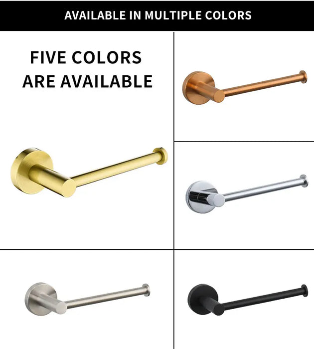 SUS304 Stainless Steel Wall-Mount Toilet Roll Holder — Multiple Finishes