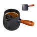 600ml Cast Iron Teapot with Wooden Handle — Stove-Top Brewing Kettle