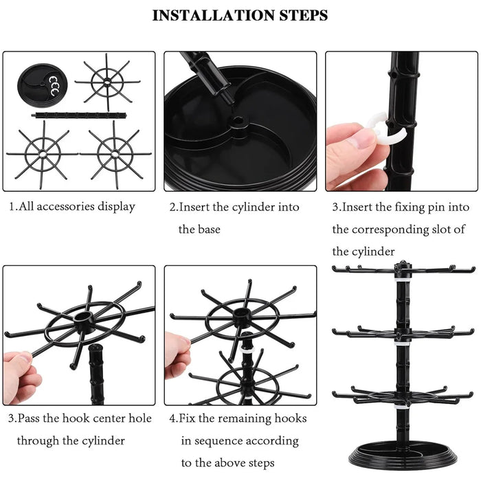 Multi-layer Rotating Jewellery Rack – Necklace & Bracelet Display