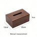 Walnut Solid Wood Tissue Box — Classic Desktop & Bathroom Storage