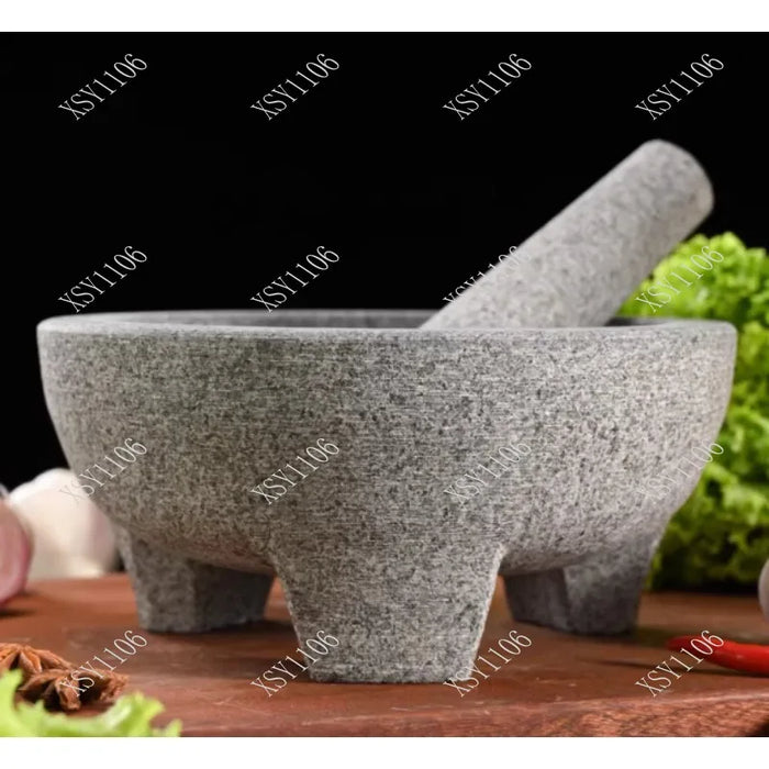 Granite Mortar and Pestle – Natural Stone Grinder for Spices & Guacamole