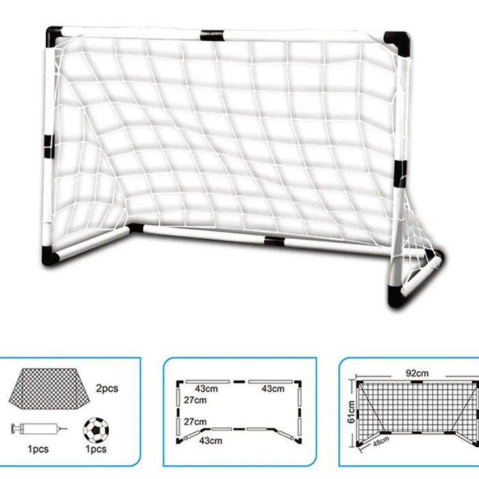 Mini Folding Inflatable Football Goal — 80cm Portable Practice Net