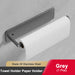 Self‑Adhesive Paper Towel & Toilet Roll Holder — No Drilling, Metal Rack (Black/Grey/White)