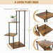4-Tier Wood & Metal Plant Stand – Indoor & Outdoor, 80 x 30 x 30 cm