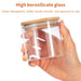10pc Glass Storage Jar Set with Bamboo Lids — 5×350ml & 5×250ml