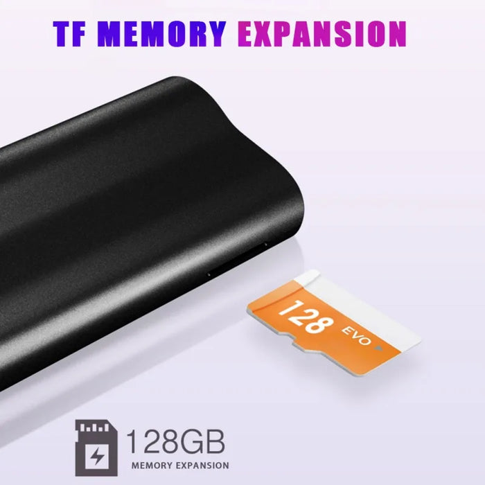 128GB Digital Voice Recorder – 500‑Hour Battery, Magnetic, Noise‑Reduction MP3 Player
