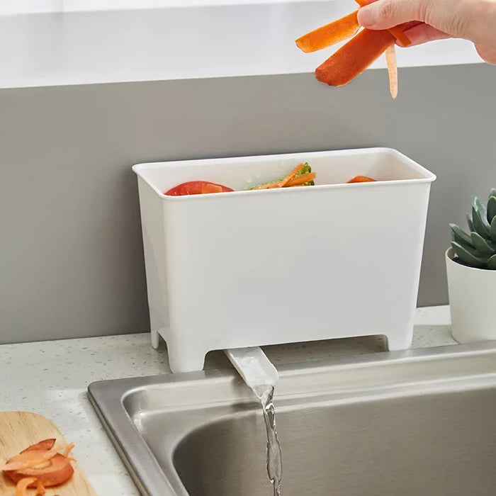 Kitchen Waste Bin with Filter for Food Residue and Soup — Sink-side Recycling Bucket